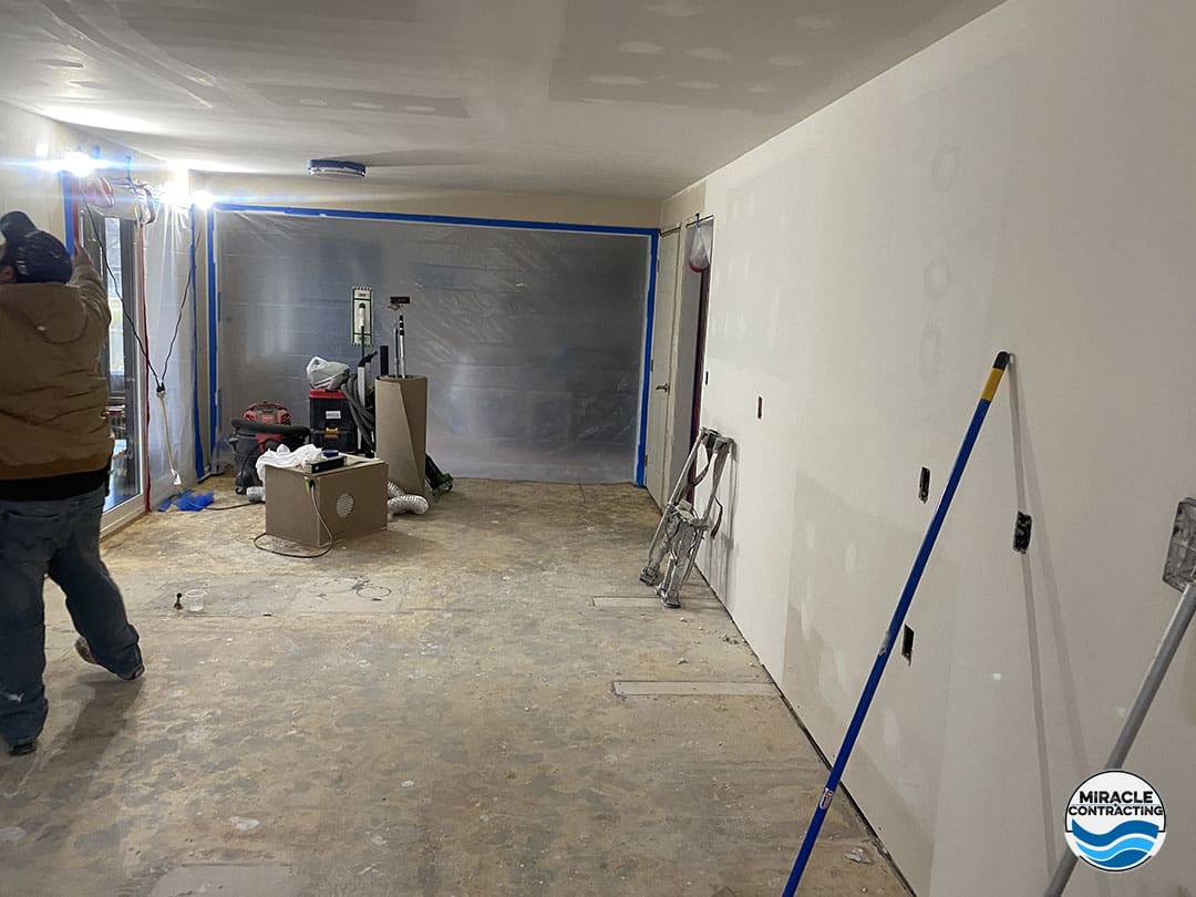 installing new drywall Miracle Contracting