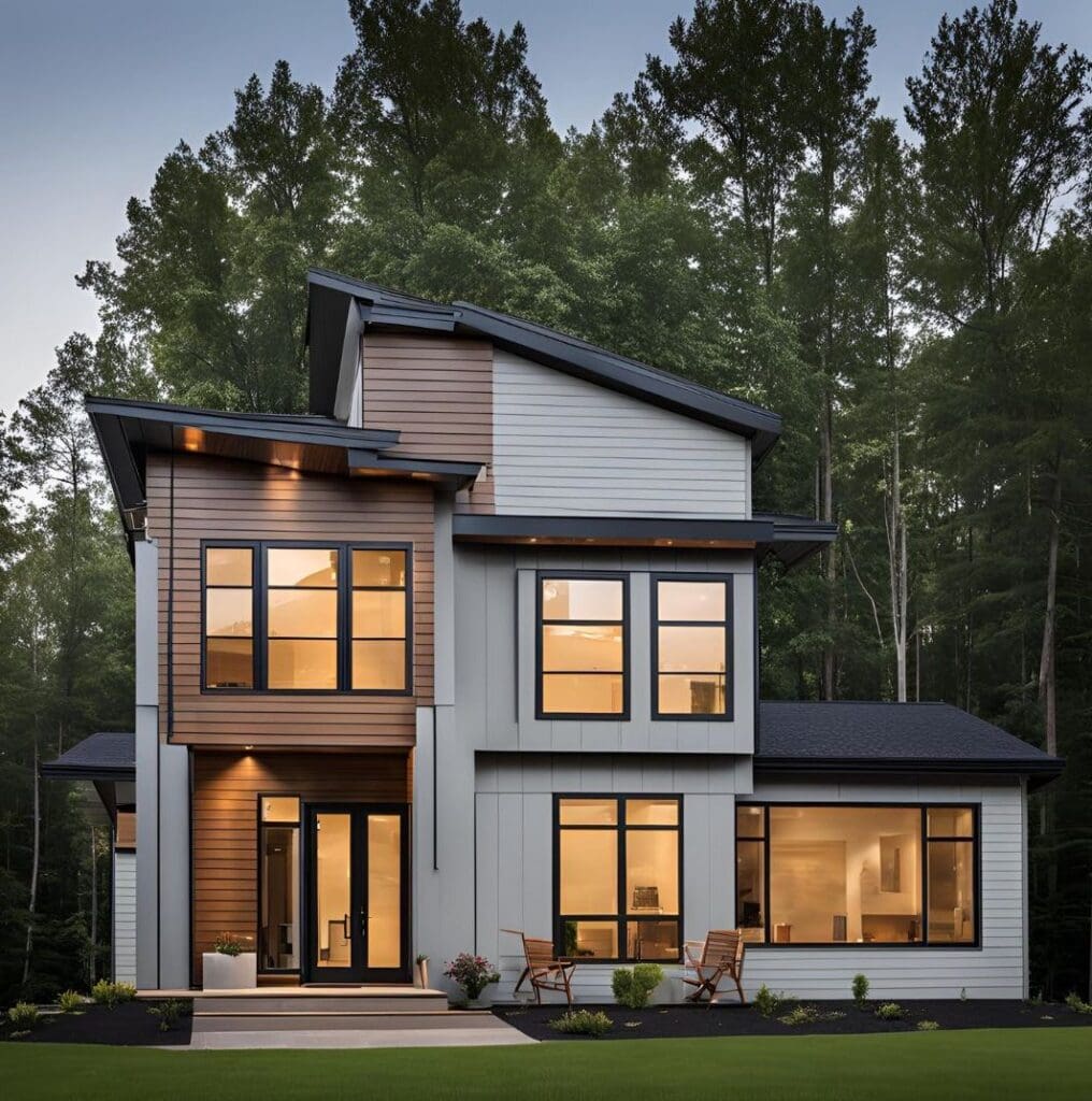 vinyl siding on a modern home
